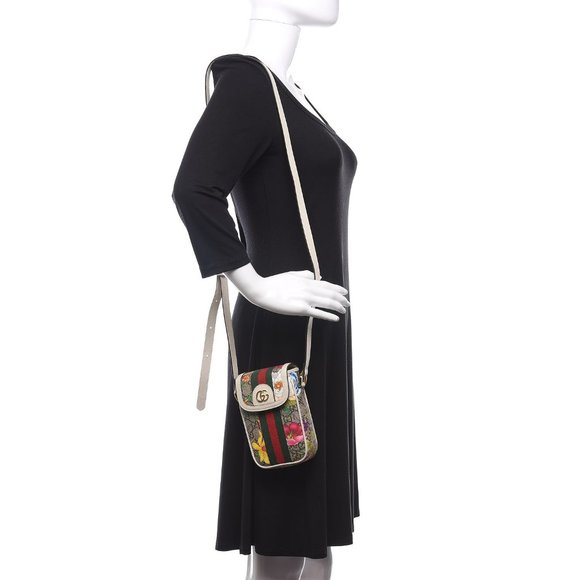 Gucci Ophidia Flora GG Crossbody Shoulder Bag White NEW WITH DUST BAG - Picture 13 of 13